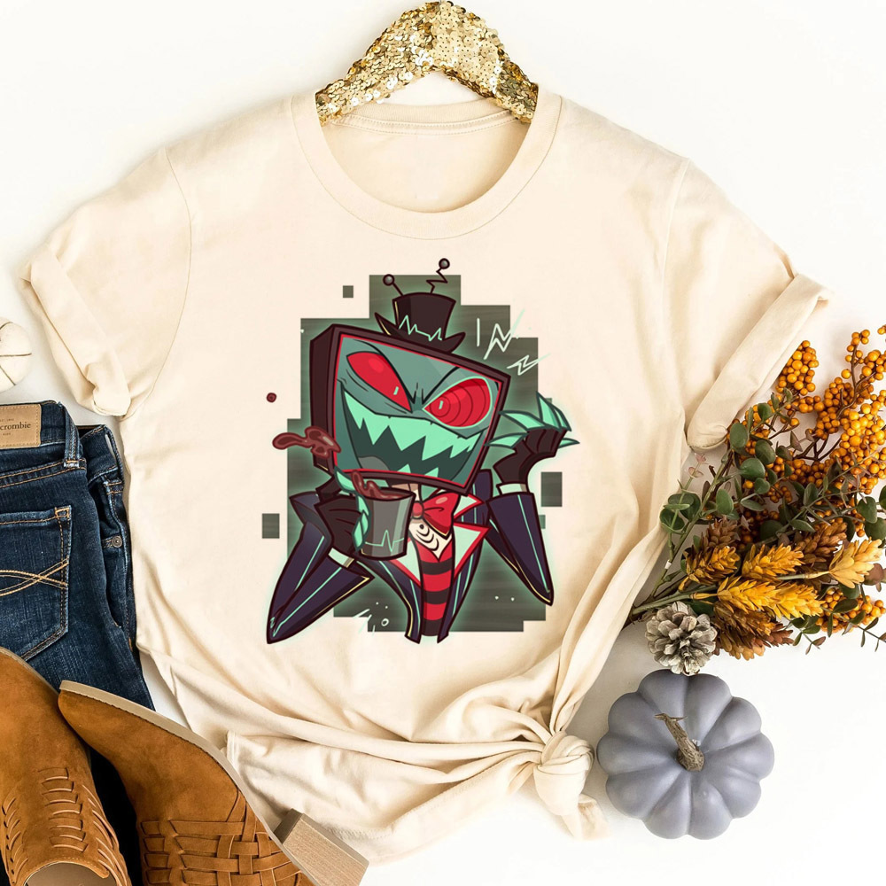 Women Fashion 80S - Camiseta Hazbin Hotel shoujo, moda coreana,