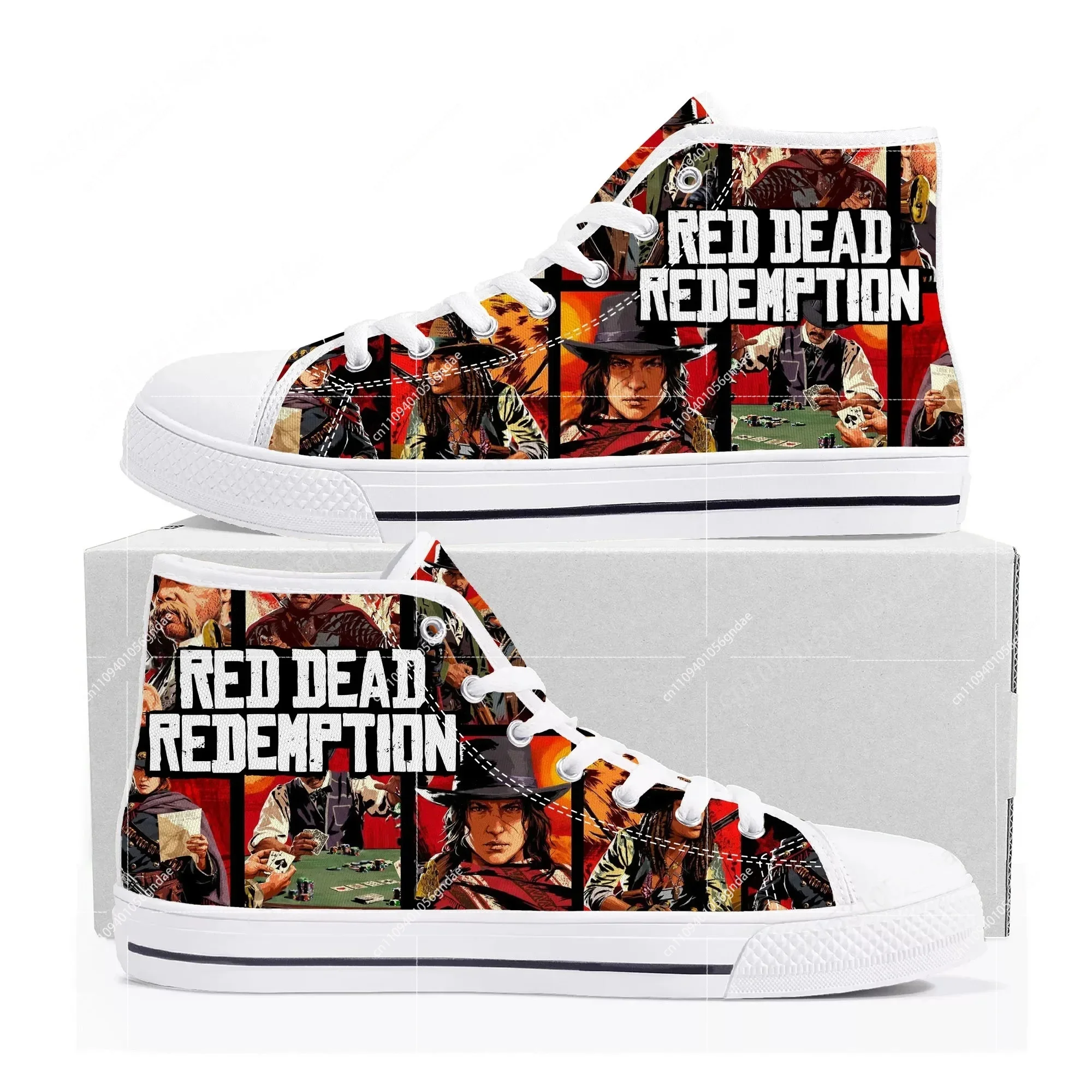 Women Fashion Video - Tênis de cano alto Red Dead