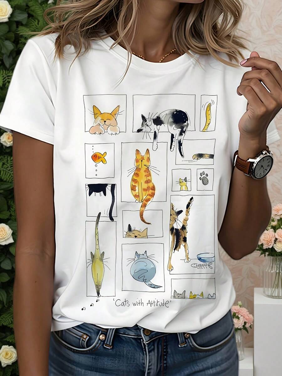 Women Fashion Pose - Nova Moda em Vestuário, Camiseta Feminina