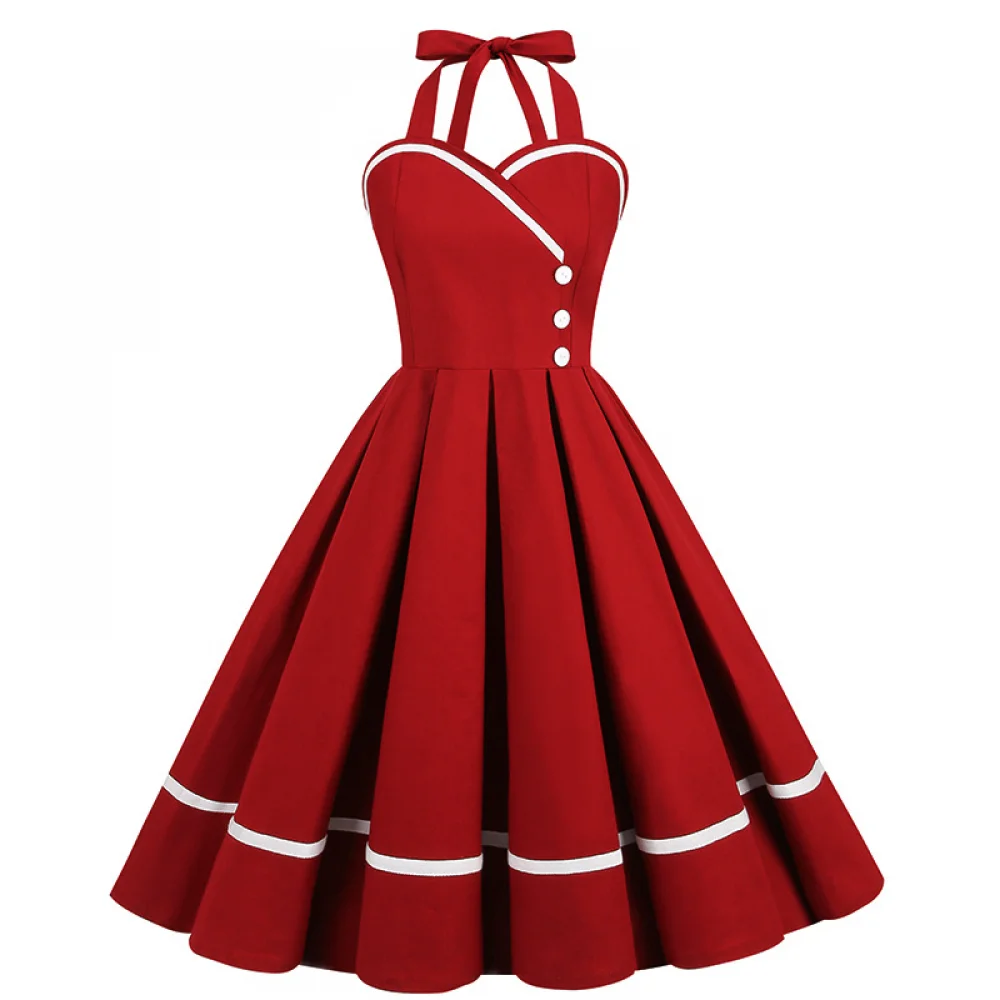Women Fashion 80S - Halloween 50s 60s 80s vestido retro