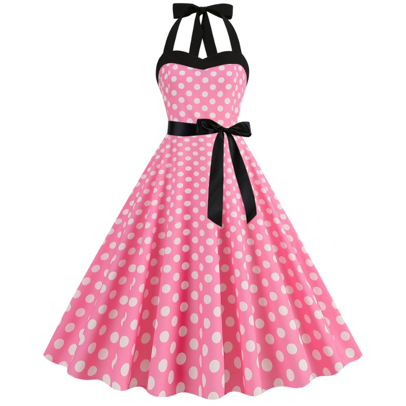 Women'S Fashion Of The 60S - Vestido Elegante Feminino com Poás, Estilo