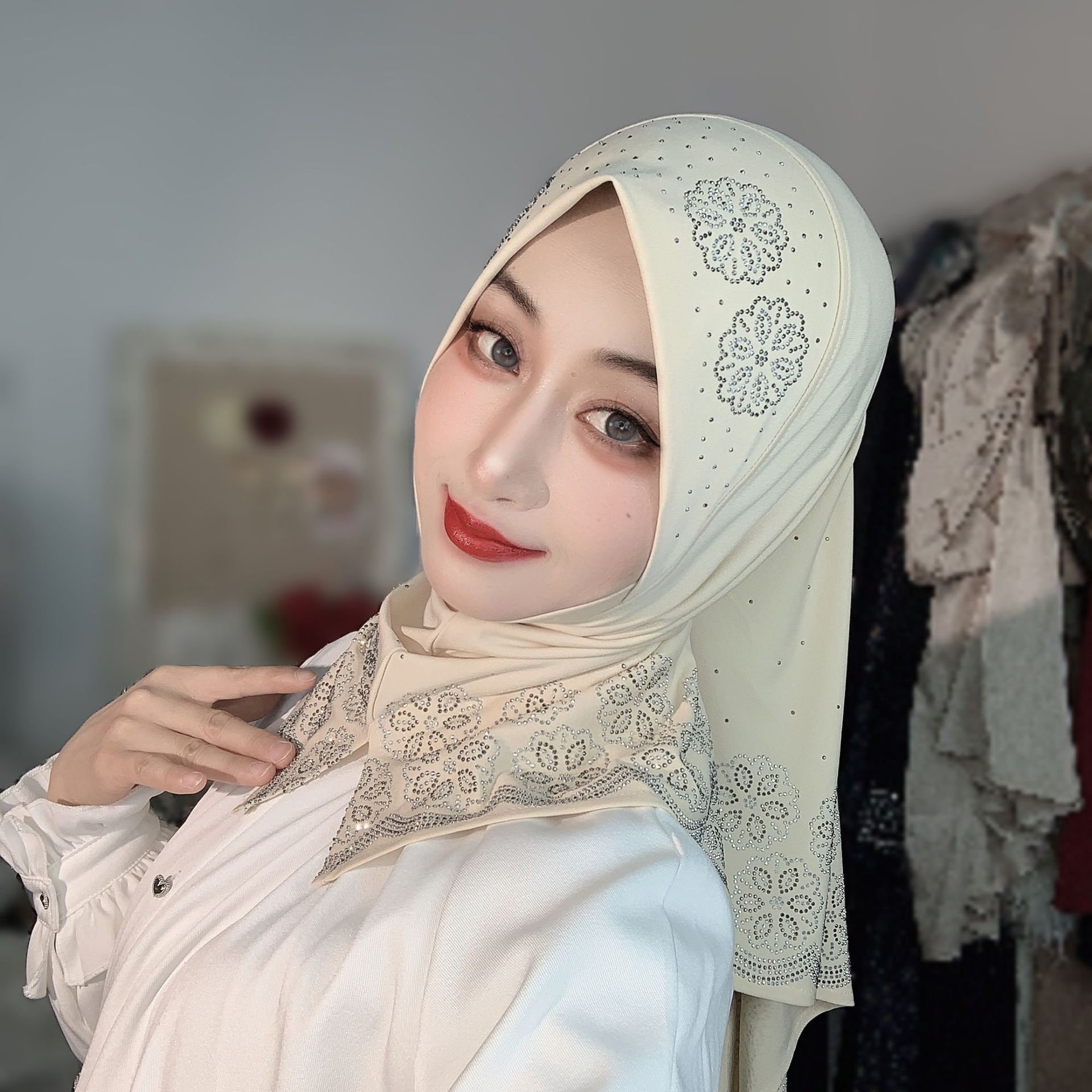Women Fashion Wear - Hijab muçulmano pronto para usar, com