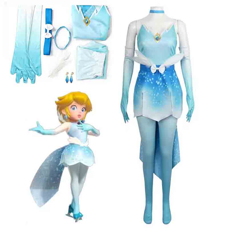 Women Fashion Gloves - Fantasia de Cosplay da Princesa Peach