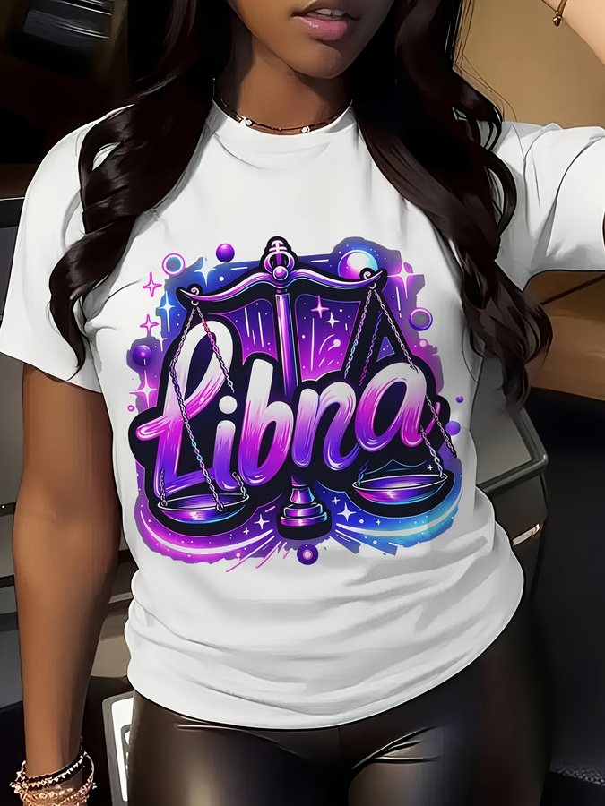New Balance Fashion Women - Camiseta Colorida do Signo Libra -