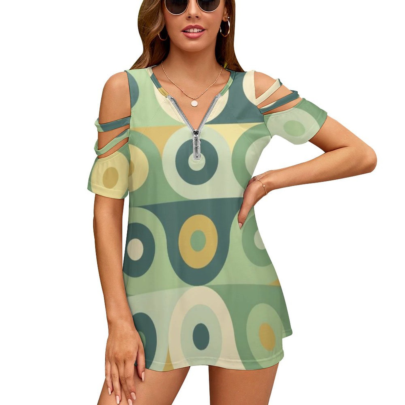 Groovy 70's padrão feminino zí - Women'S Fashion Of The 60S avaliação e preço