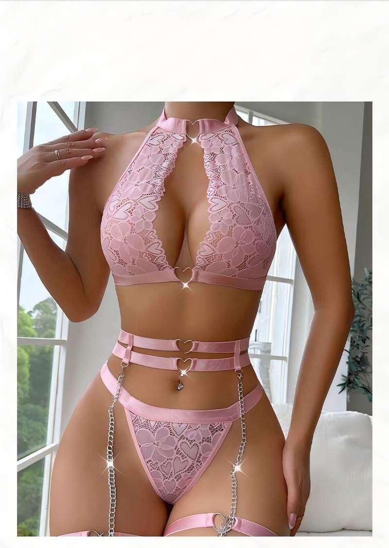 Conjunto de Lingerie Sexy com  - Women Fashion Necklace avaliação e preço