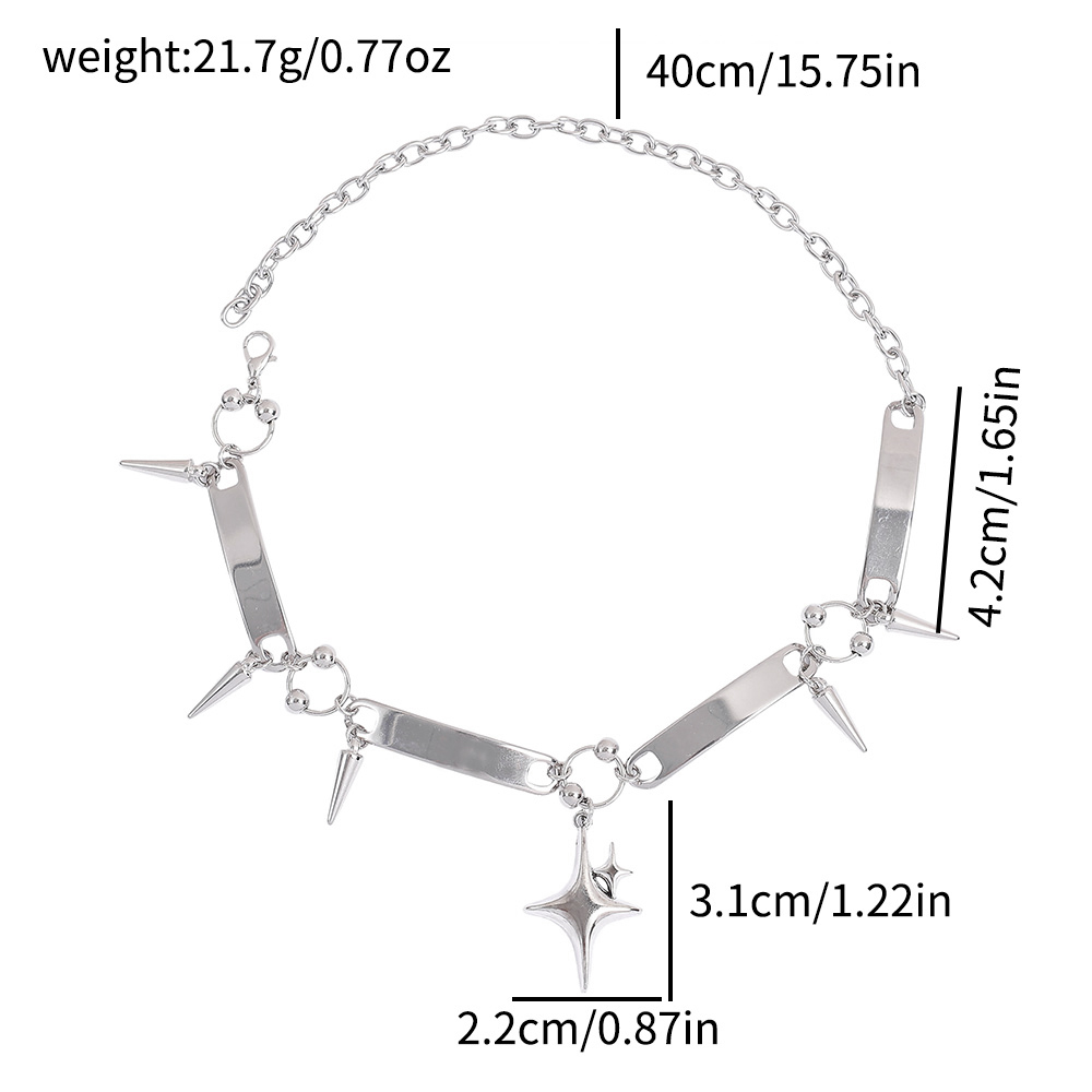 Colar Choker Punk com Estrelas - Women Fashion Necklace avaliação e preço