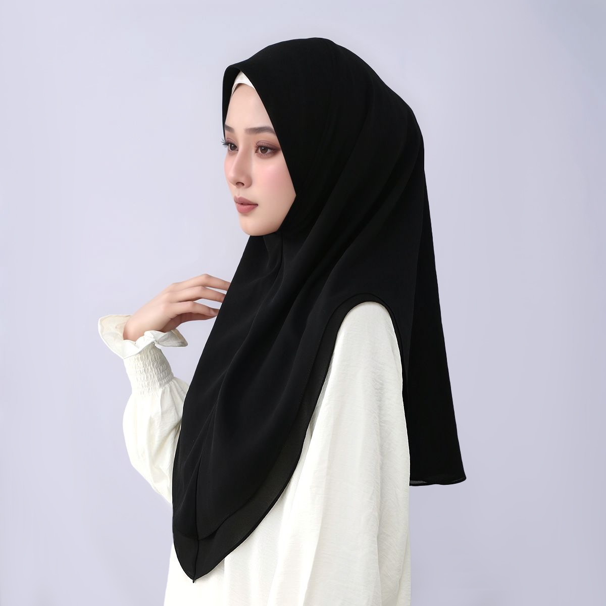 Novo chiffon de camada dupla p - Women Fashion Wear avaliação e preço