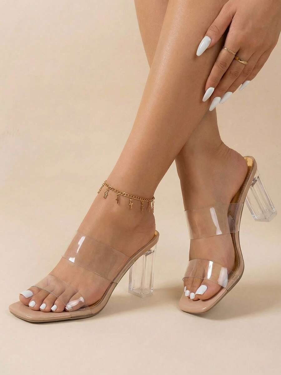Sandálias de Salto Alto Aberta - Women'S Fashion Business Casual avaliação e preço