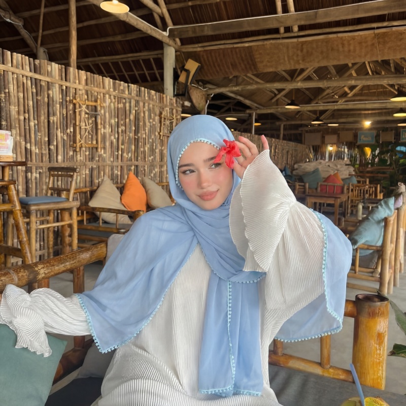Hijab Muçulmano de Chiffon com - Women Fashion Wear avaliação e preço