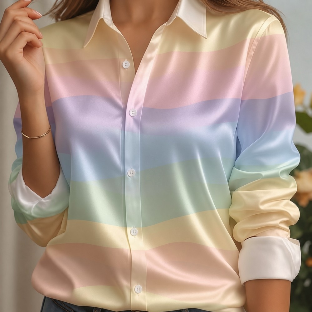 Camisa Feminina de Cetim com G - Women Fashion Wear avaliação e preço