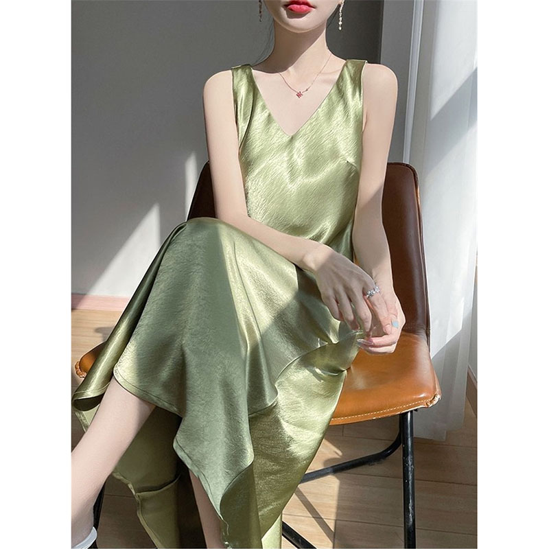 Vestidos Longos de Cetim Doura - Women'S Fashion Gilded Age avaliação e preço