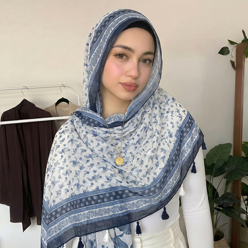 Hijab Muçulmano Elegante com P - Women Fashion Wear avaliação e preço