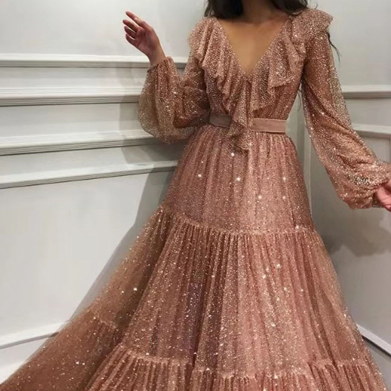 Moda malha dourada manga longa - Women'S Fashion Gilded Age avaliação e preço