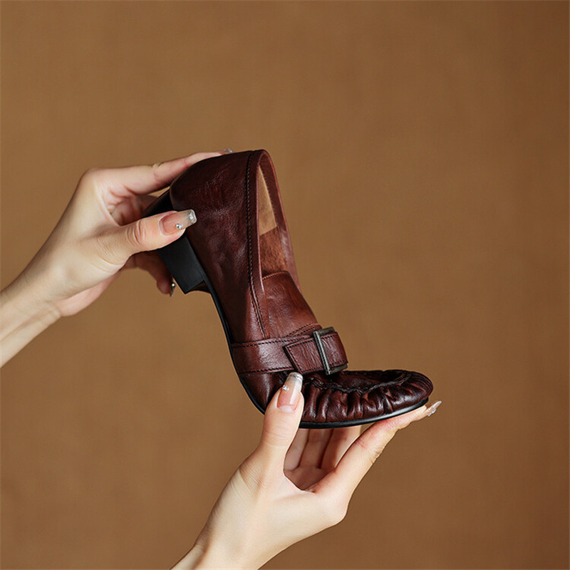 Mocassins de couro genuíno par - Women Fashion Nova avaliação e preço