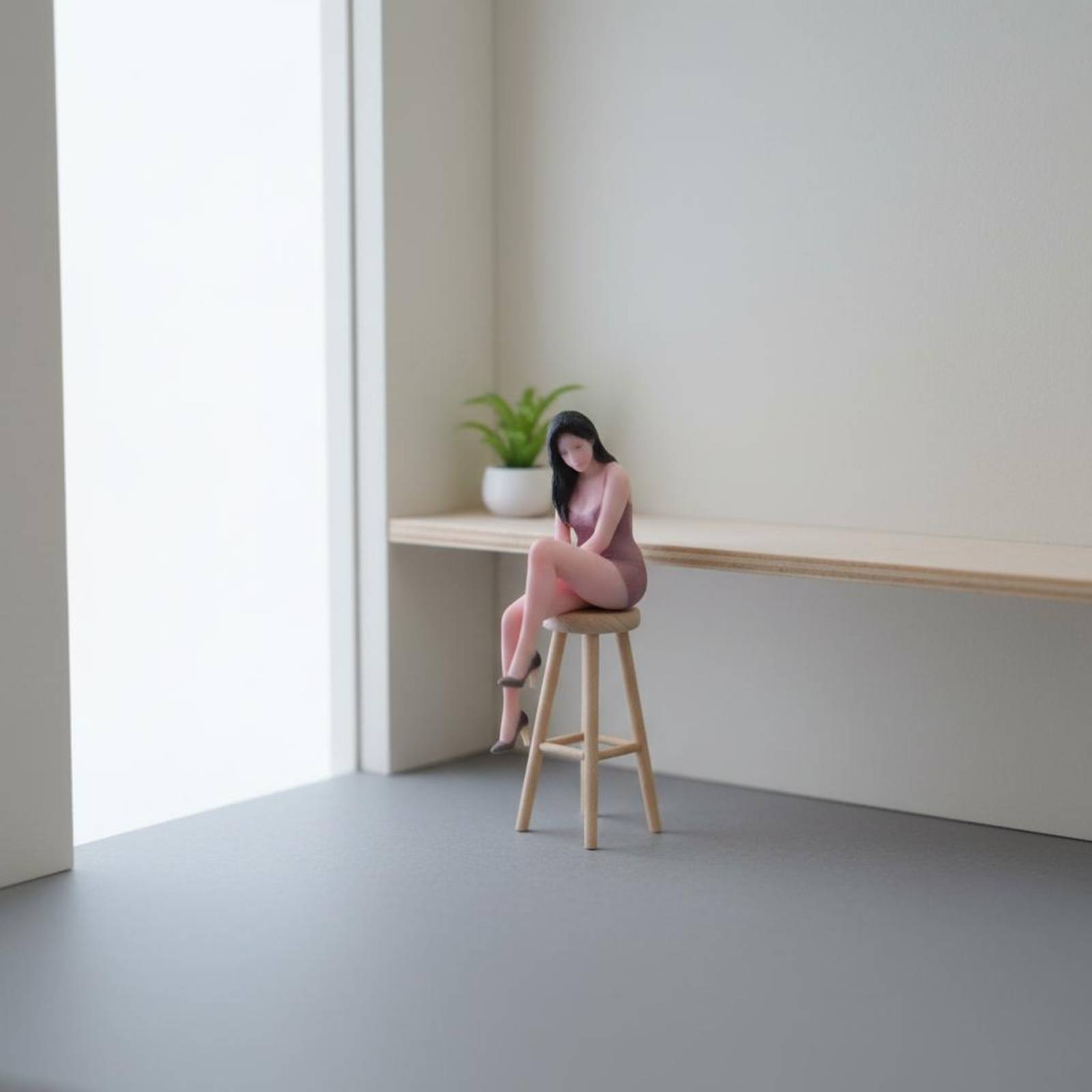 Estatueta de Mulher Sentada Po - Women Fashion Pose avaliação e preço