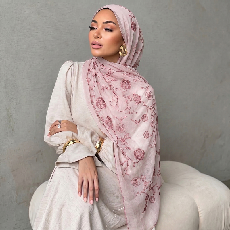 Lenço Hijab Muçulmano com Bord - Women Fashion Wear avaliação e preço
