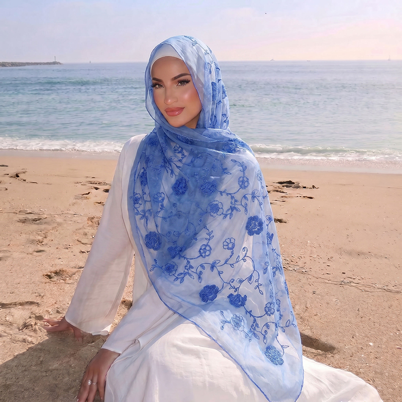 Lenço Hijab Muçulmano com Bord - Women Fashion Wear avaliação e preço
