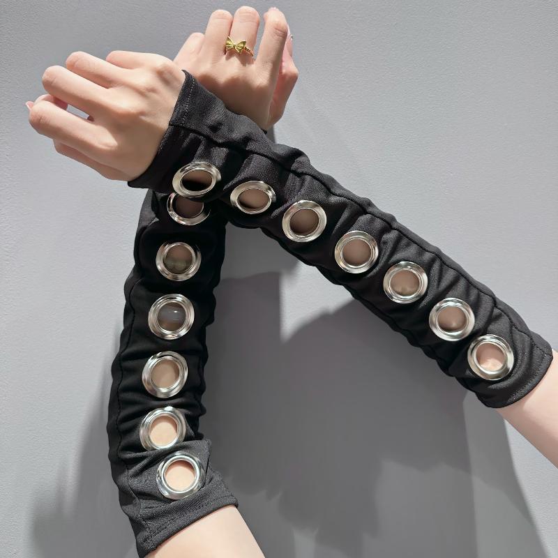 Y2k gótico punk luvas sem dedo - Women Fashion Gloves avaliação e preço