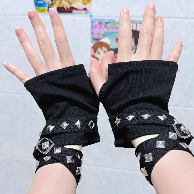 Y2k gótico punk luvas sem dedo - Women Fashion Gloves avaliação e preço