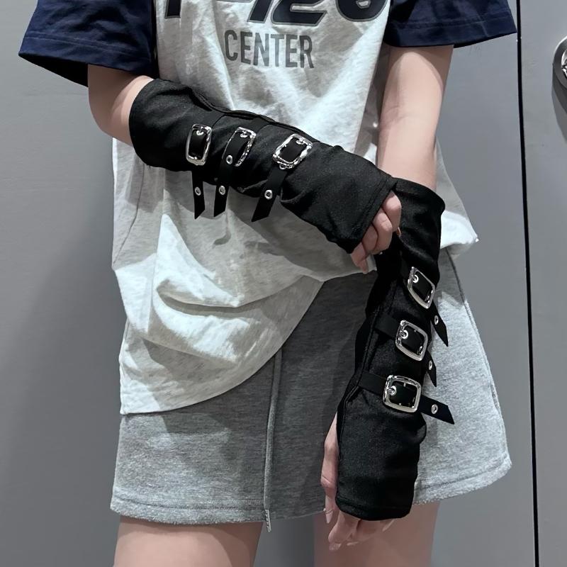 Y2k gótico punk luvas sem dedo - Women Fashion Gloves avaliação e preço