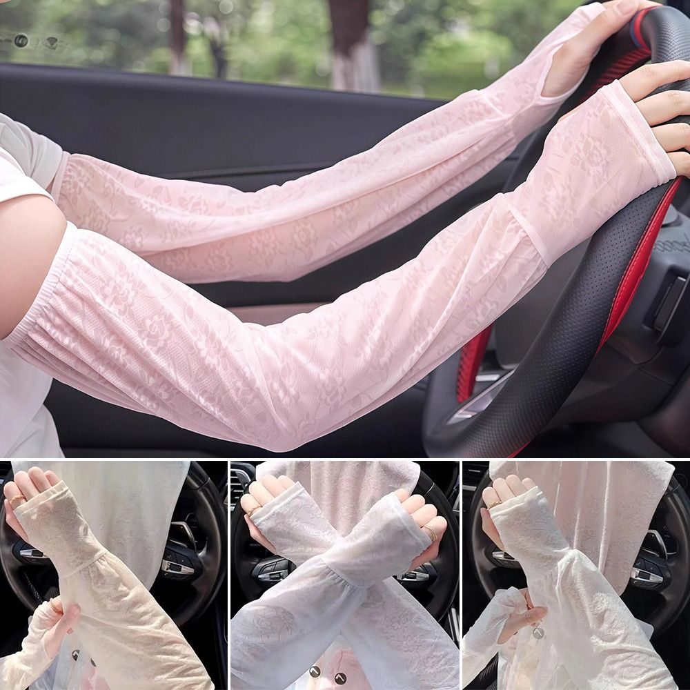Mangas de Renda de Seda Gelada - Women Fashion Gloves avaliação e preço