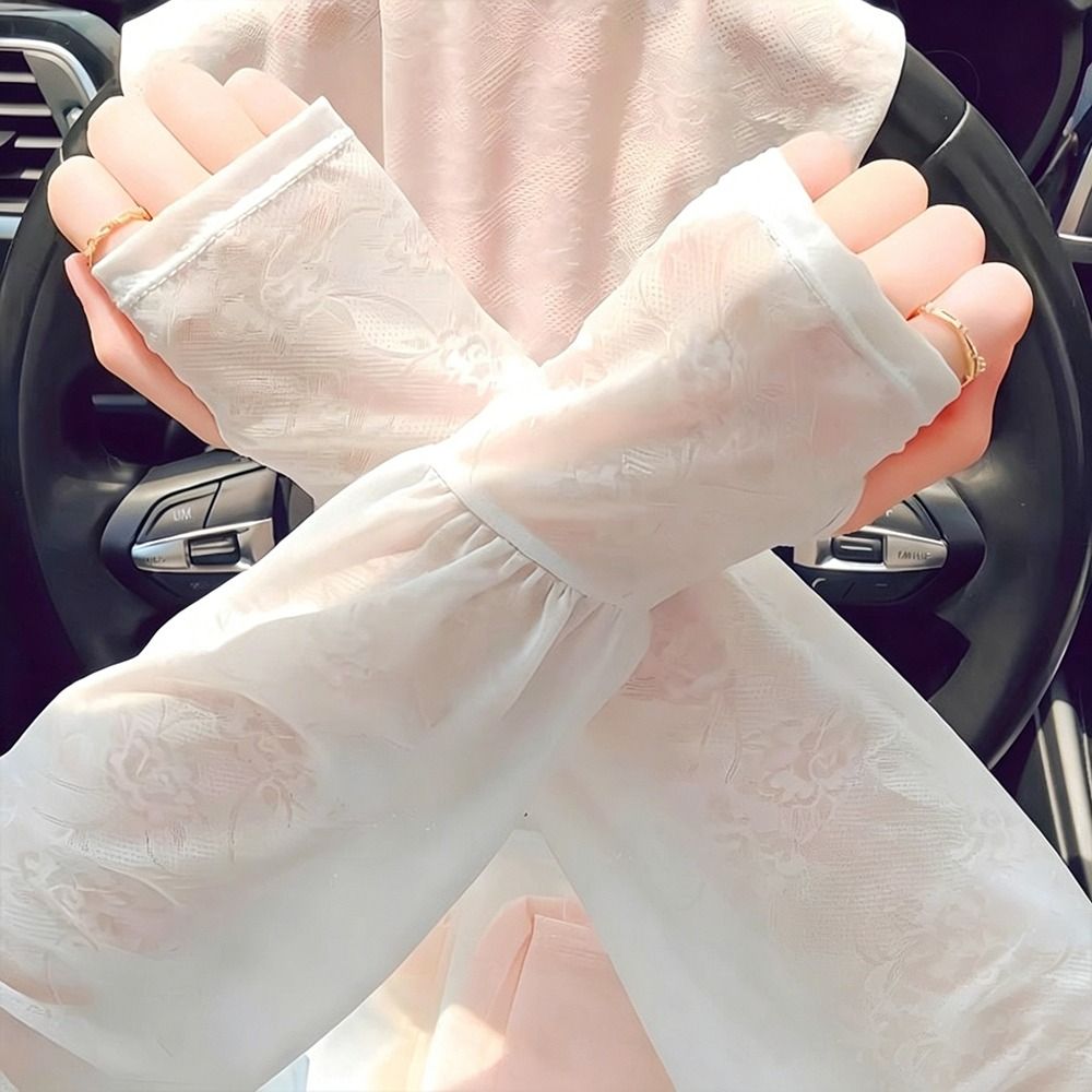 Mangas de Renda de Seda Gelada - Women Fashion Gloves avaliação e preço