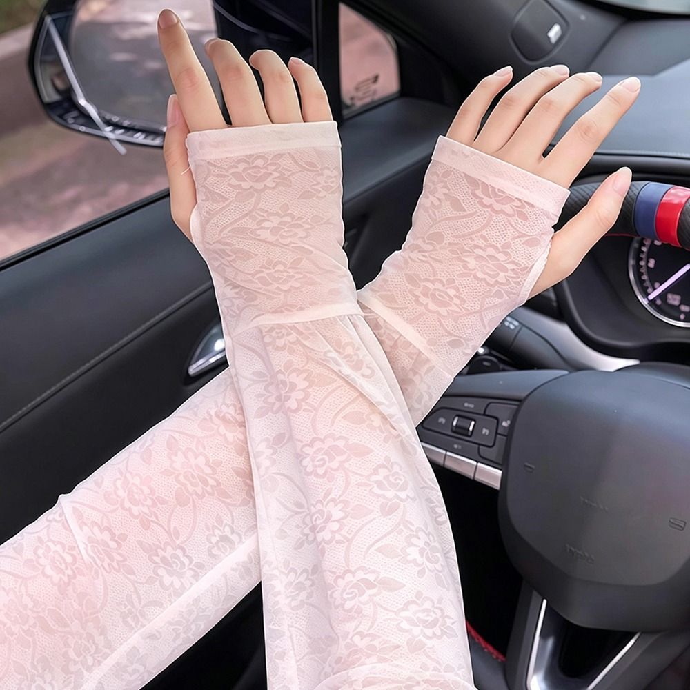 Mangas de Renda de Seda Gelada - Women Fashion Gloves avaliação e preço