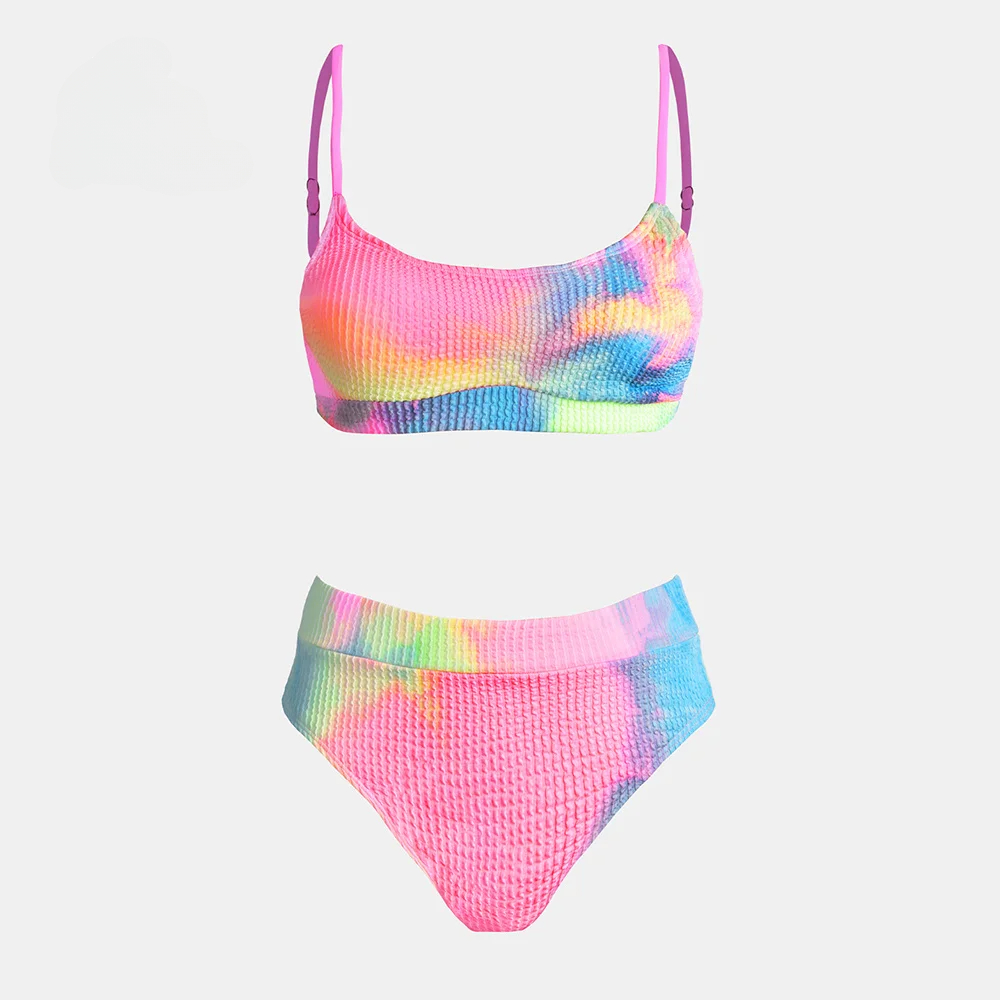 Texturizado tie-dye conjuntos  - Tie Dye Two Piece avaliação e preço