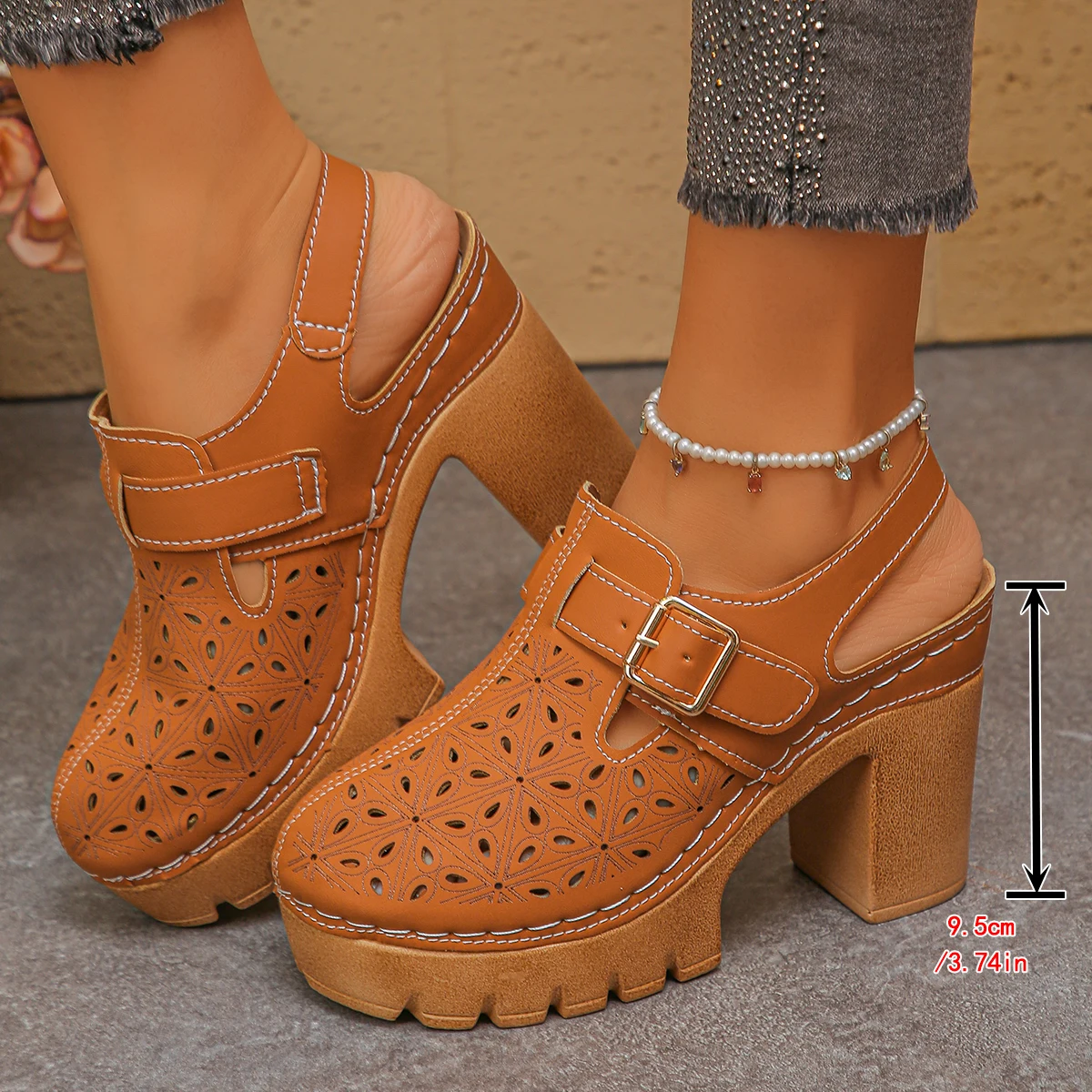Sandálias de salto grosso femi - Women Fashion Nova avaliação e preço