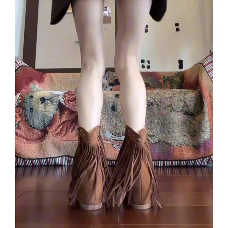 Sandálias femininas com franja - Women'S Fashion Boots avaliação e preço