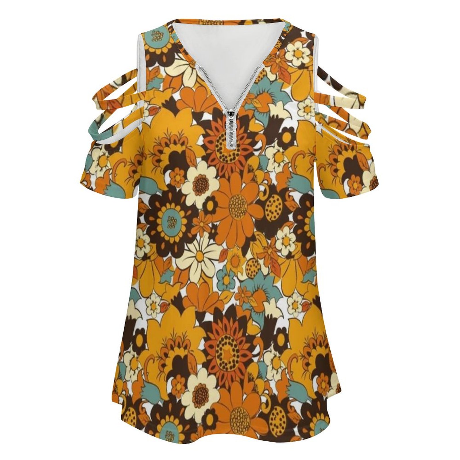 60 70S S Retro Flower Power, T - Women'S Fashion Of The 60S avaliação e preço