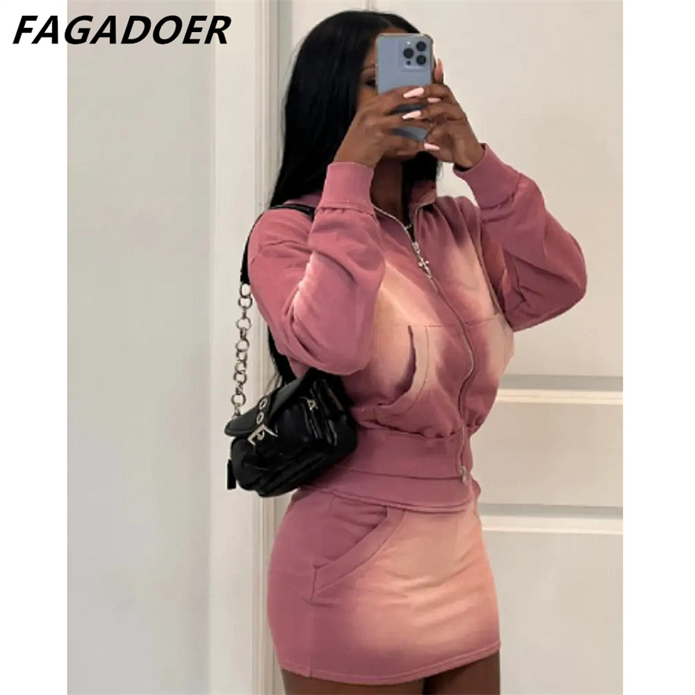 Fagadoer rosa tie dye print co - Tie Dye Two Piece avaliação e preço